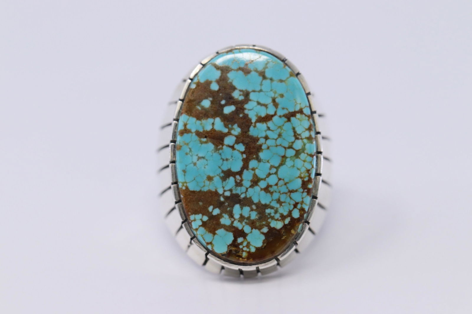 Native American Navajo Handmade Men's Turquoise Ring. (1 of 3)