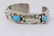 Navajo Indian Sterling Silver Turquoise Stone Bracelet - 2