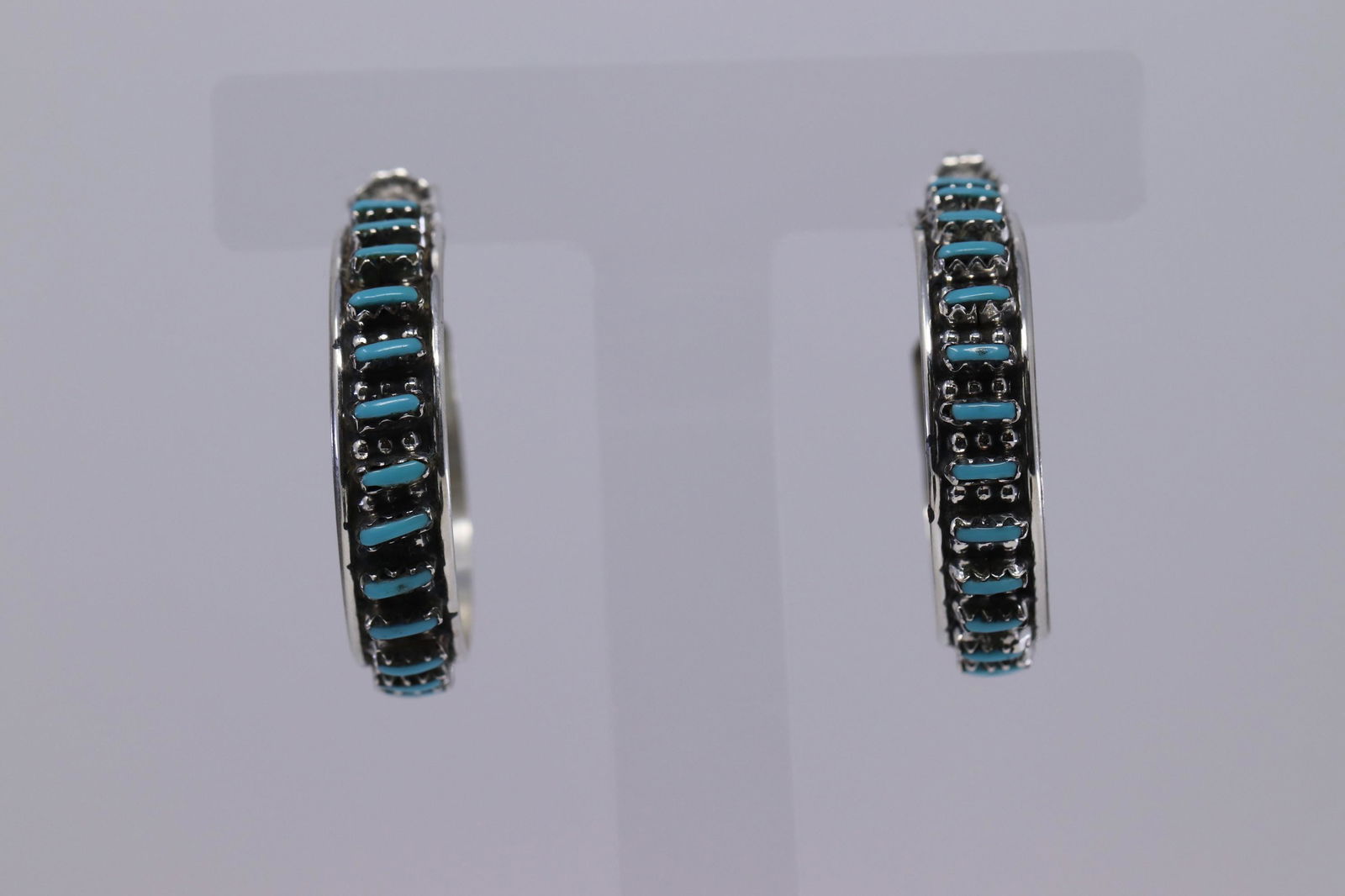 Native American Zuni Handmade Turquoise Earring By (1 of 3)