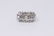 14K 3 Row diamond ring