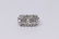 14K 3 Row diamond ring - 2