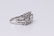 14K 3 Row diamond ring - 4