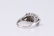 14K 3 Row diamond ring - 5
