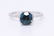 14Kt White Gold Diamond / Blue Topaz Ladies Ring