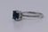 14Kt White Gold Diamond / Blue Topaz Ladies Ring - 2