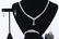18Kt White Gold Diamond / Sapphire Full Set RARE - 11
