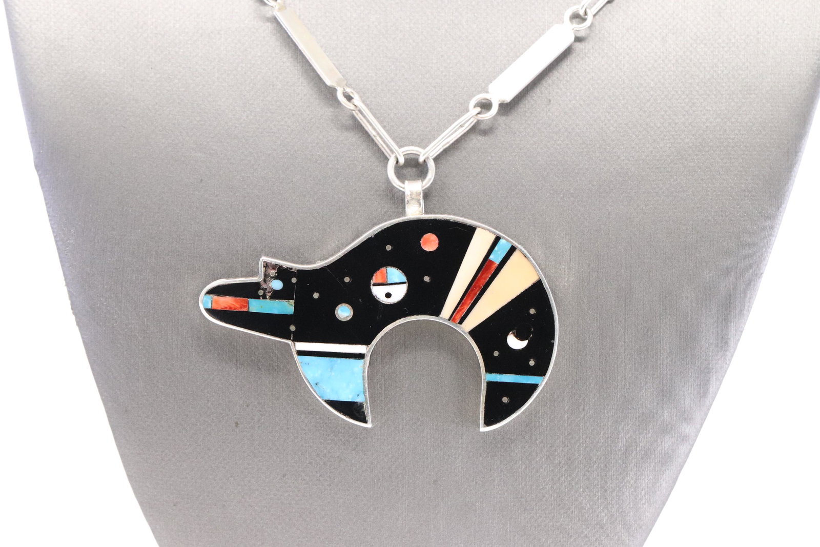 HAROLD SMITH NAVAJO STERLING SILVER MULTI GEMSTONE (1 of 6)