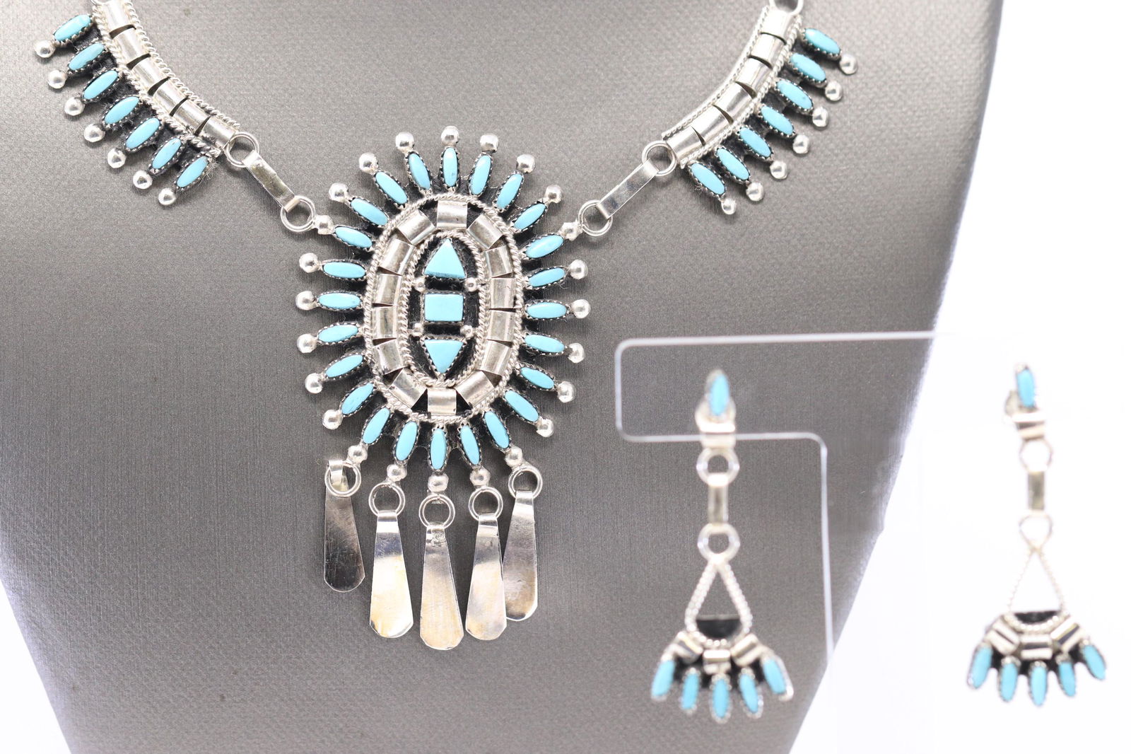 Native American Zuni Turquoise & Sterling Silver (1 of 3)