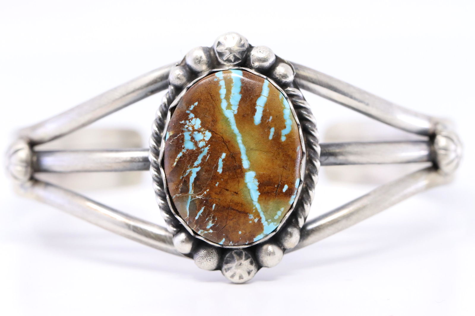 Navajo Boulder Turquoise and Sterling Silver Handmade (1 of 3)