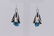 Navajo Handmade Sterling Silver Turquoise Hook Earrings