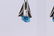 Navajo Handmade Sterling Silver Turquoise Hook Earrings - 2