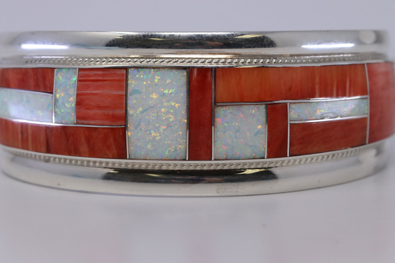 Native American Zuni Spiny Oyster Opal Sterling Silver (1 of 7)