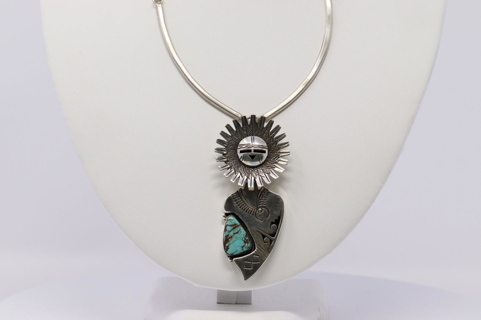 Navajo Nelson Morgan Sun Kachina Pin Pendant Sterling (1 of 6)