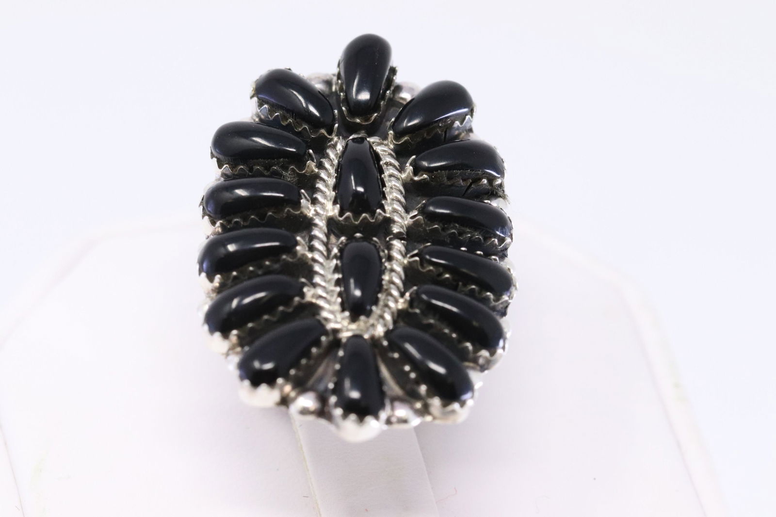 Native American Navajo Handmade Black Onyx Cluster (1 of 3)