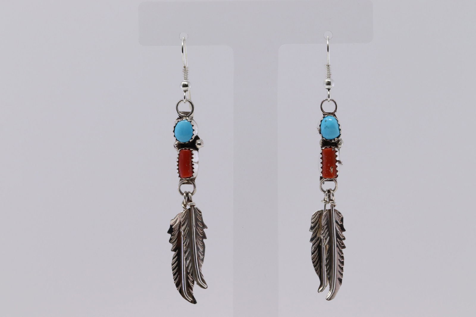 Native American Navajo Handmade Turquoise & Coral (1 of 3)
