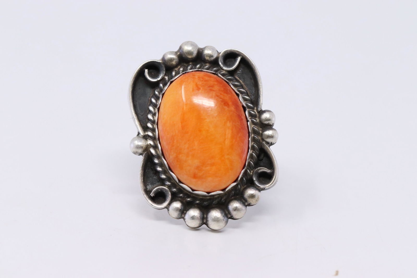 Native American Navajo Sterling Spiny Oyster Ring By (1 of 4)