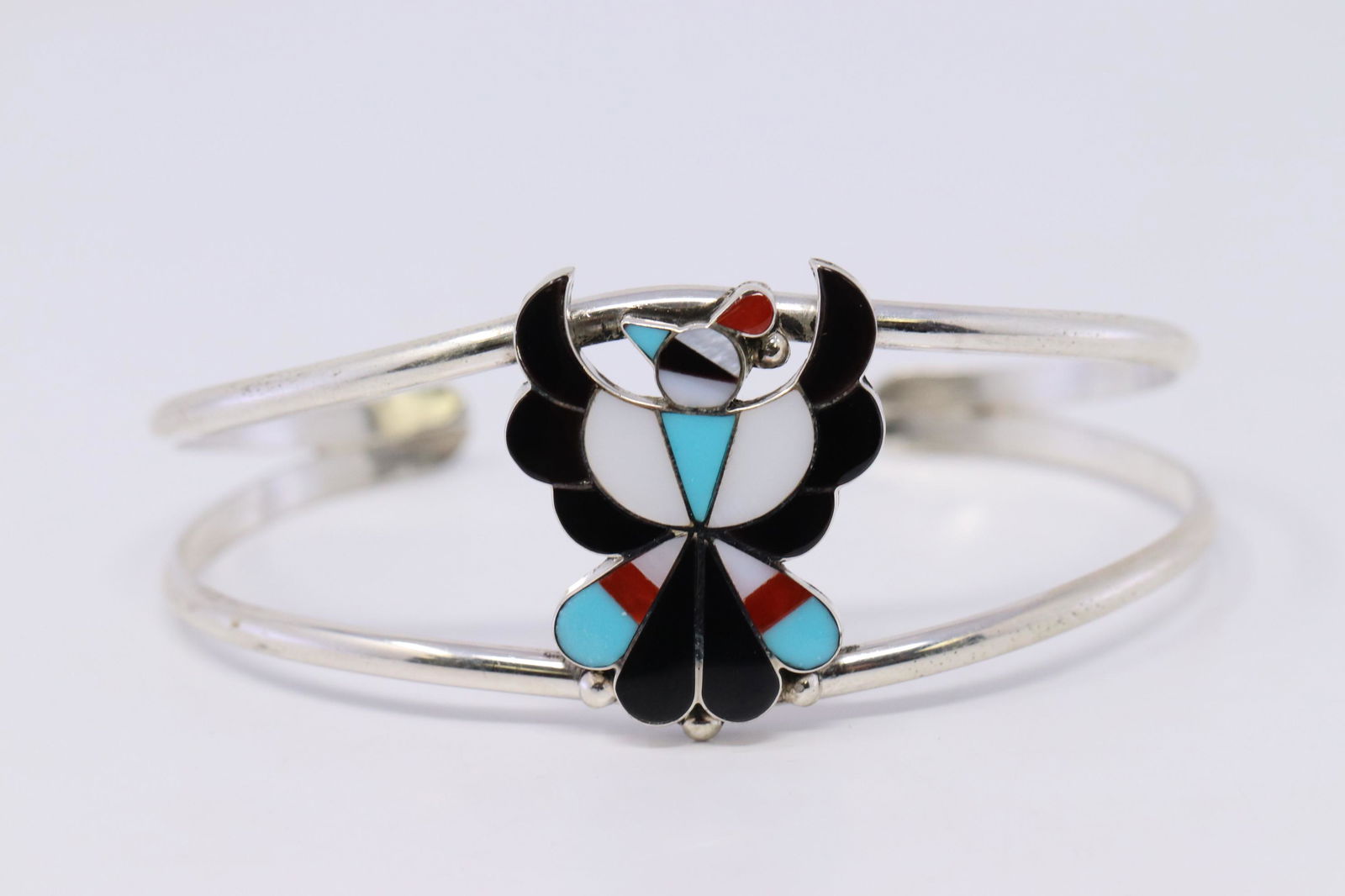 Native American Zuni Handmade Thunderbird Bracelet (1 of 3)