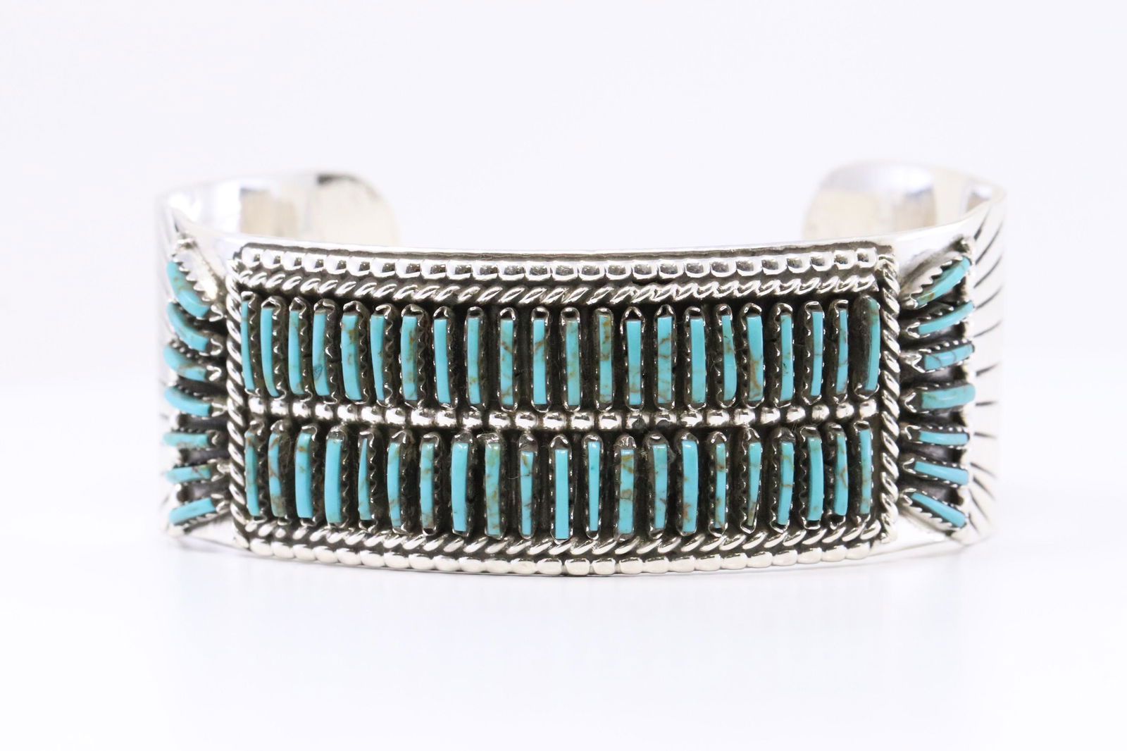 Native American Zuni Handmade Turquoise Sterling Silver (1 of 4)