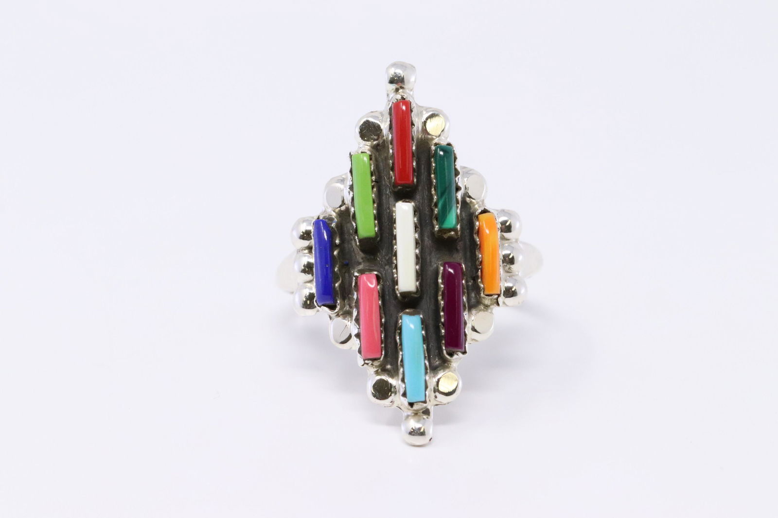 Native American Navajo Sterling Silver Multi-Color (1 of 3)