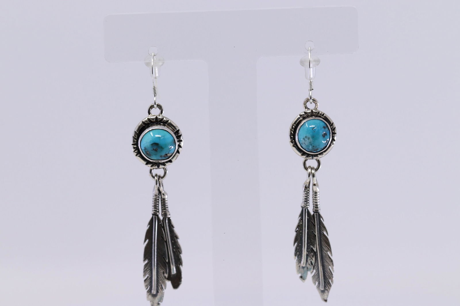Native American Navajo Handmade Turquoise Feather (1 of 3)