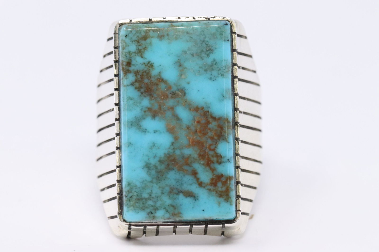 Navajo Native American Sterling Silver Turquoise Ring (1 of 2)