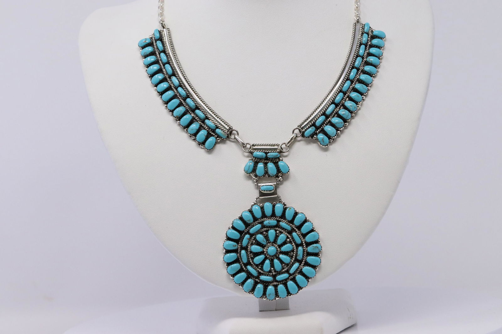 Juliana Williams Navajo Sterling & Turquoise Cluster (1 of 4)