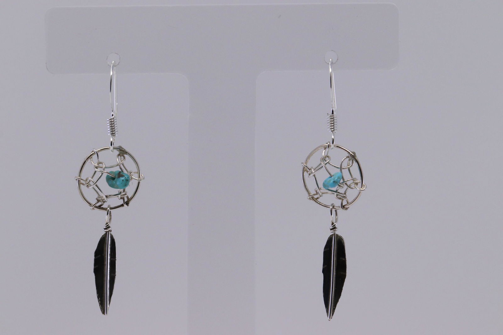 Native American Navajo Handmade Turquoise Feather (1 of 2)