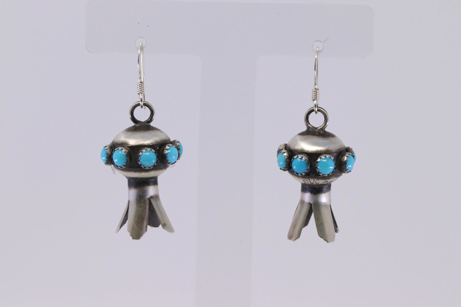 Navajo Turquoise Sterling Silver Handmade Blossom (1 of 3)