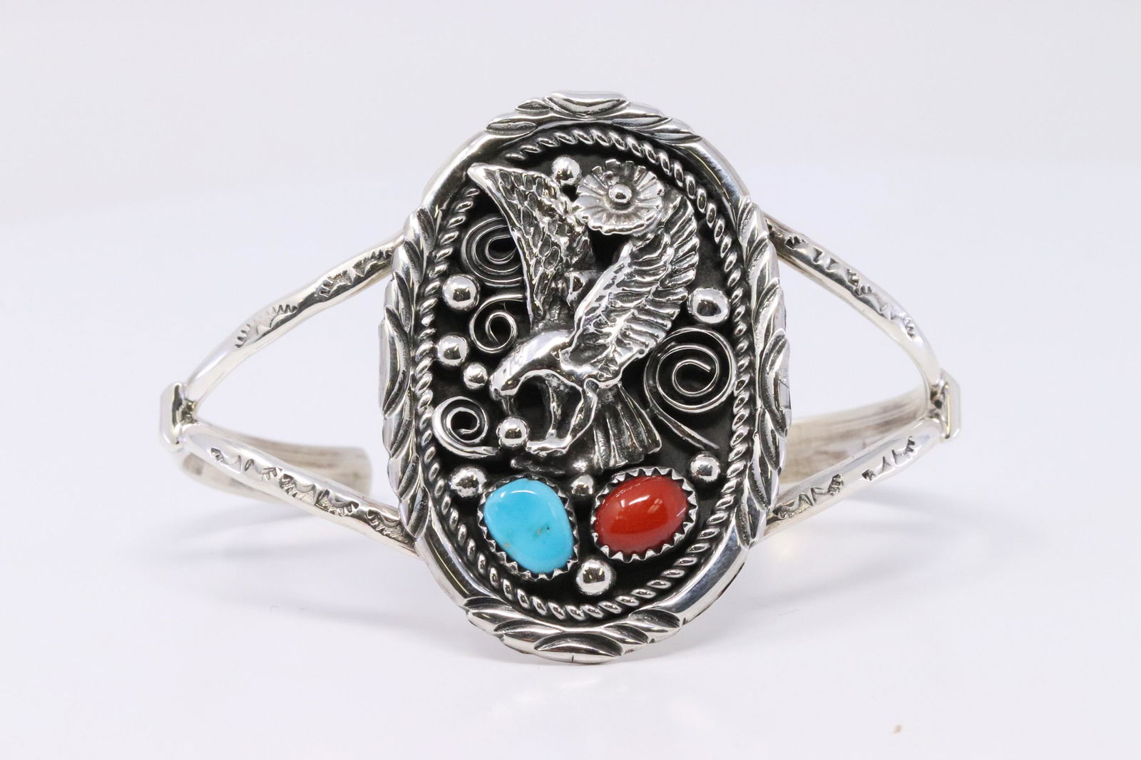 Native American Navajo Handmade Turquoise & Coral (1 of 3)