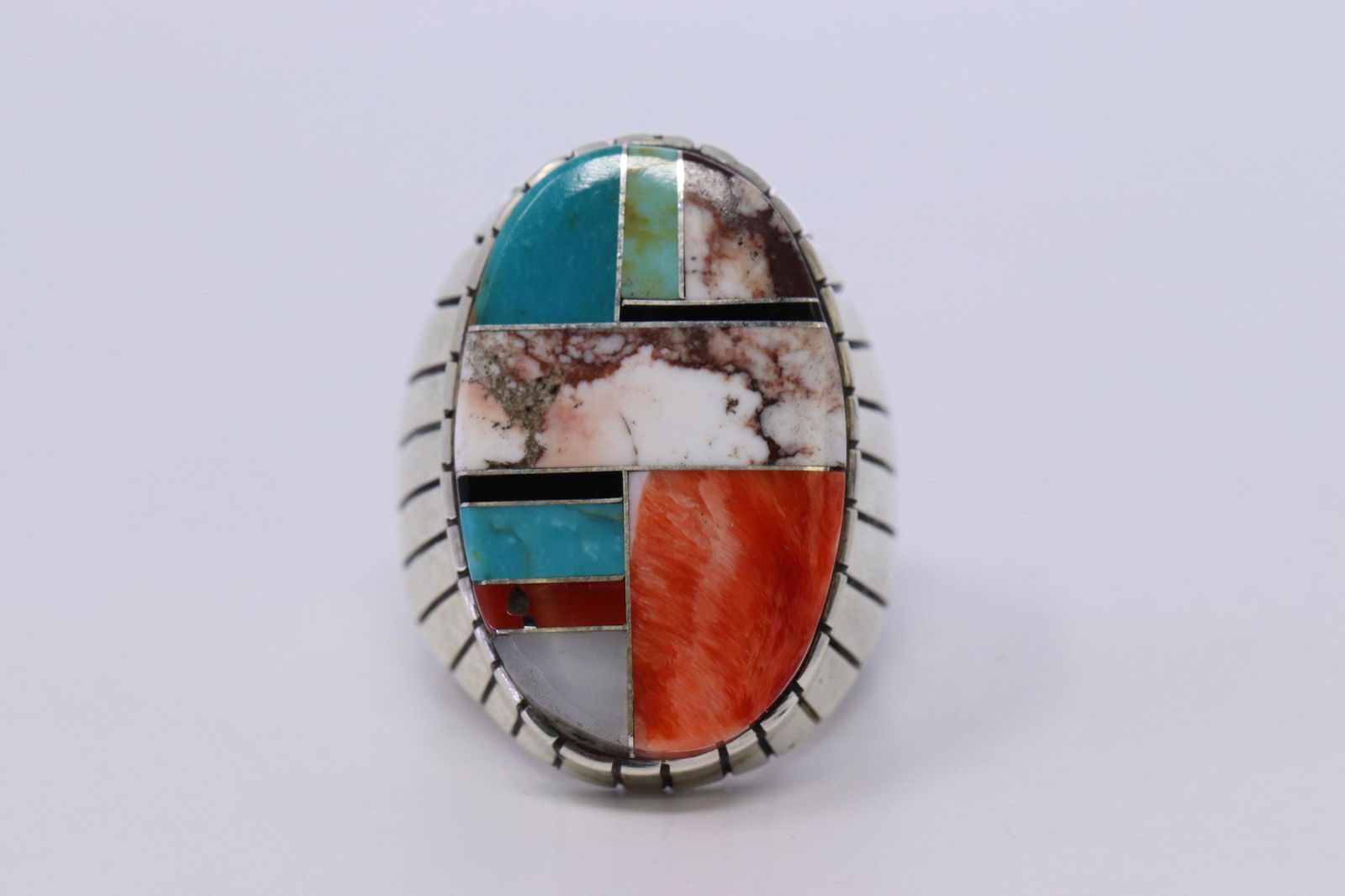 Navajo Native American Sterling Silver Multi Stone (1 of 3)