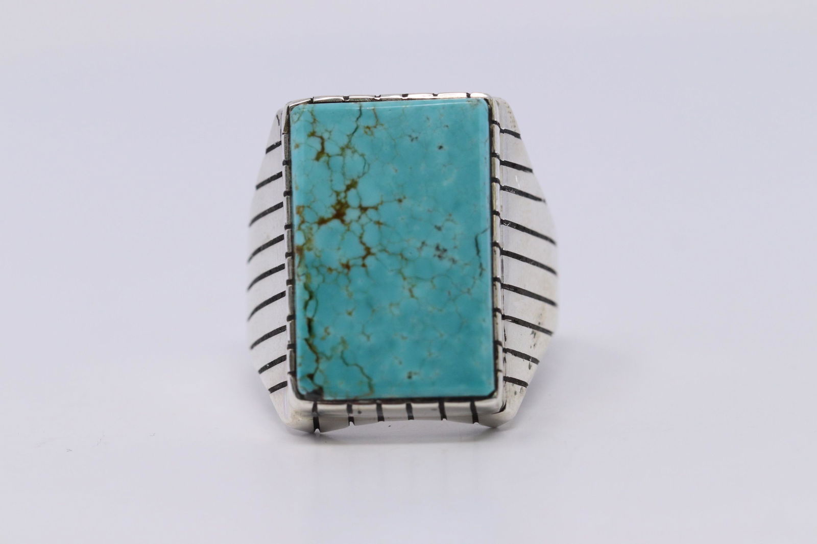 Navajo Native American Sterling Silver Turquoise Ring (1 of 3)