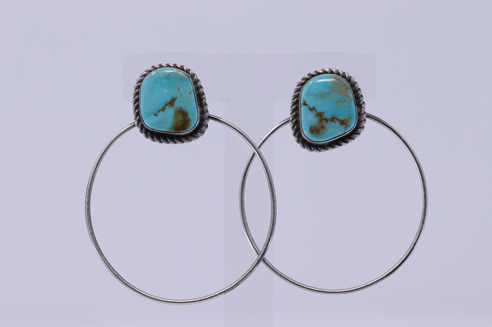 Native American Navajo Sterling Silver Turquoise Dangle (1 of 4)