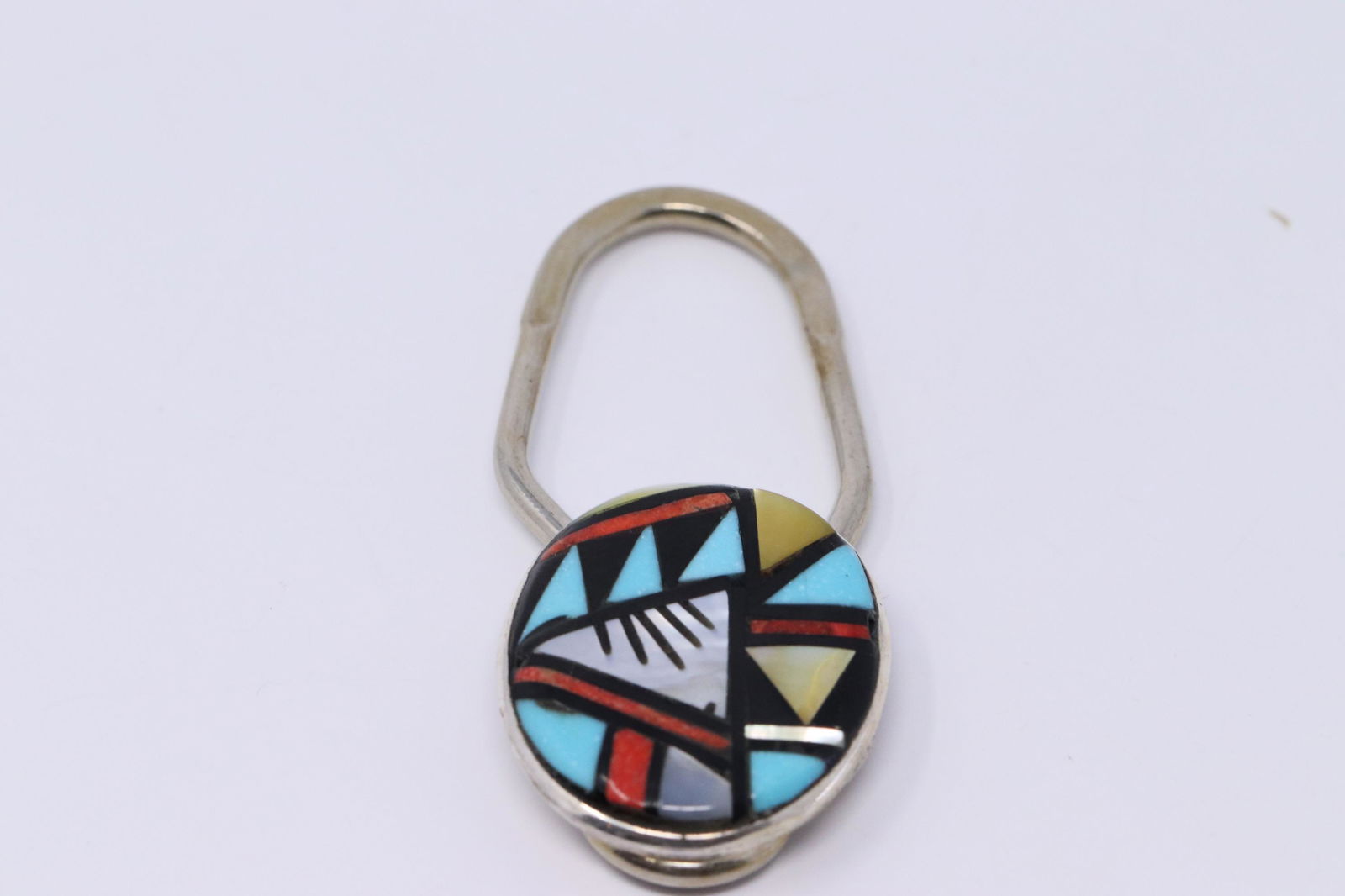 Native American Zuni Handmade Sterling Silver Keychain (1 of 3)