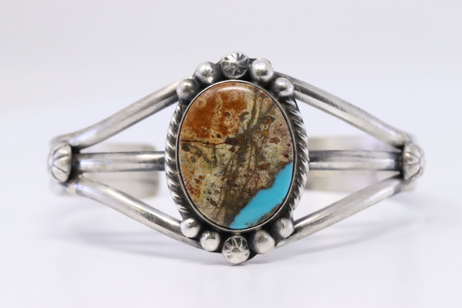 Augustine Largo Navajo Boulder Turquoise and Sterling (1 of 3)