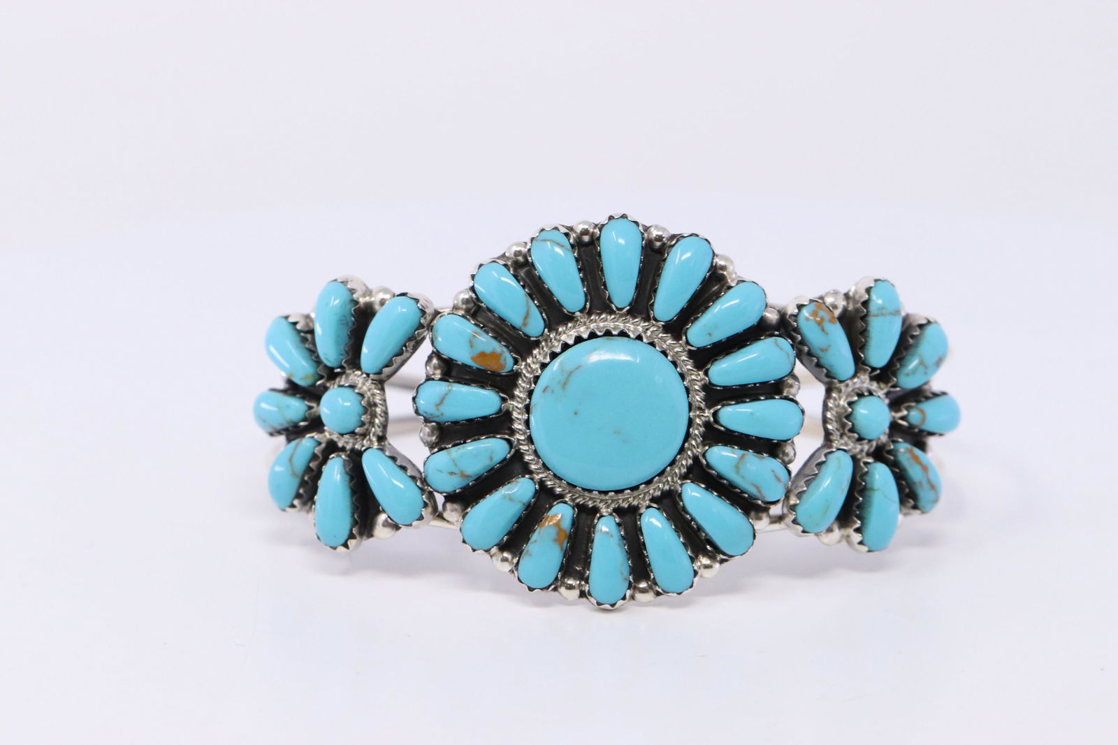 Native American Sterling Silver Navajo Turquoise (1 of 4)