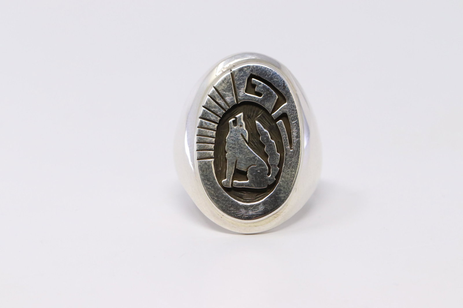 Native American Calvin Peterson Navajo Sterling Silver: This is a Native American Calvin Peterson Navajo Sterling Silver Handmade Kokopelli Ring. Ring size is 10.50.