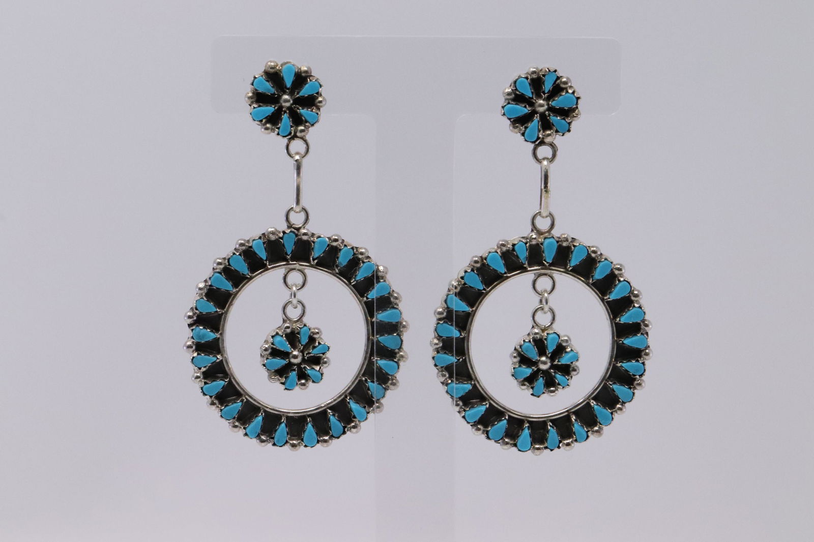 Zuni Handmade Petite Point Turquoise Sterling Silver (1 of 4)