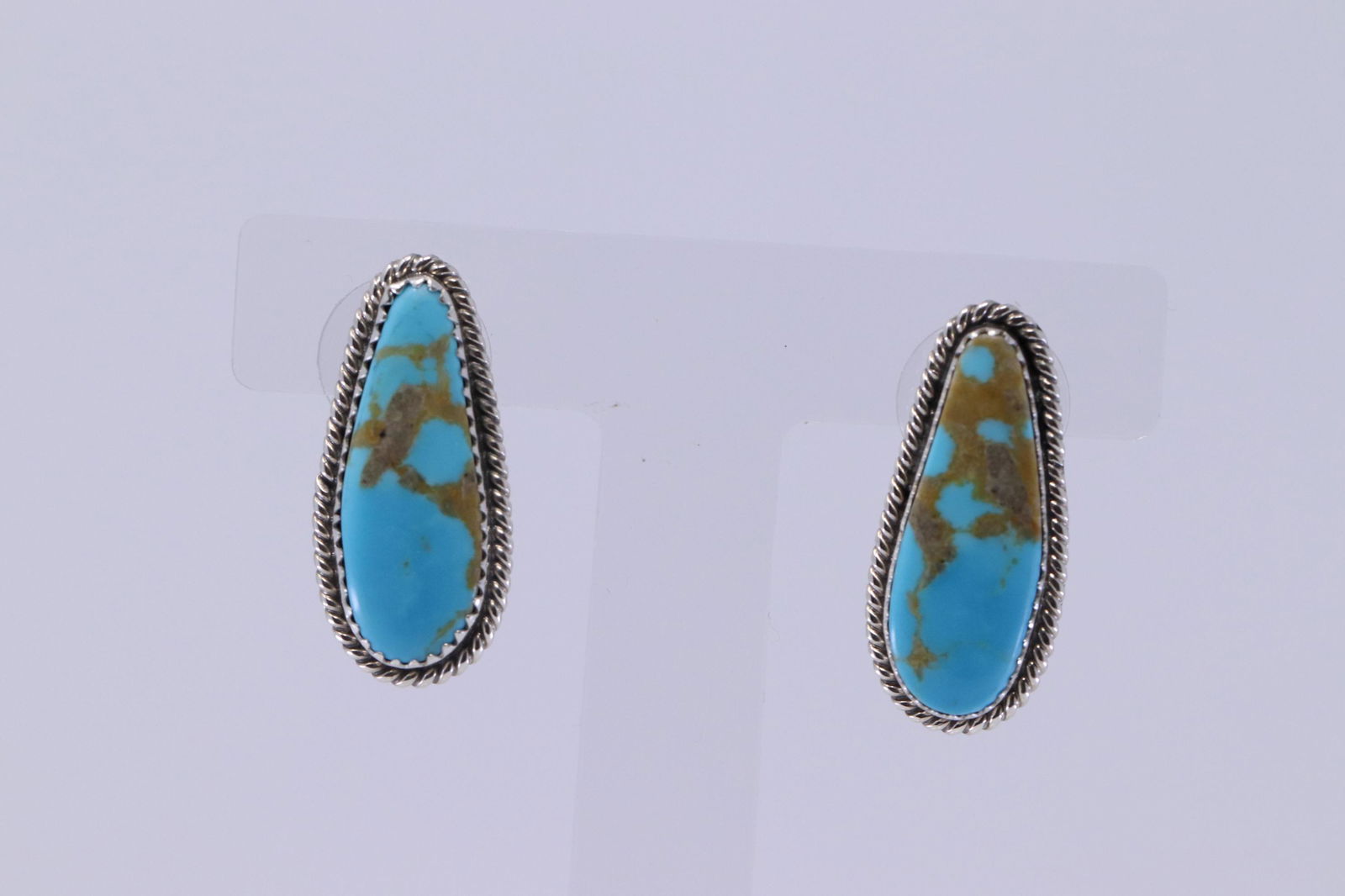 Native American Navajo Handmade Turquoise Earring's By (1 of 4)