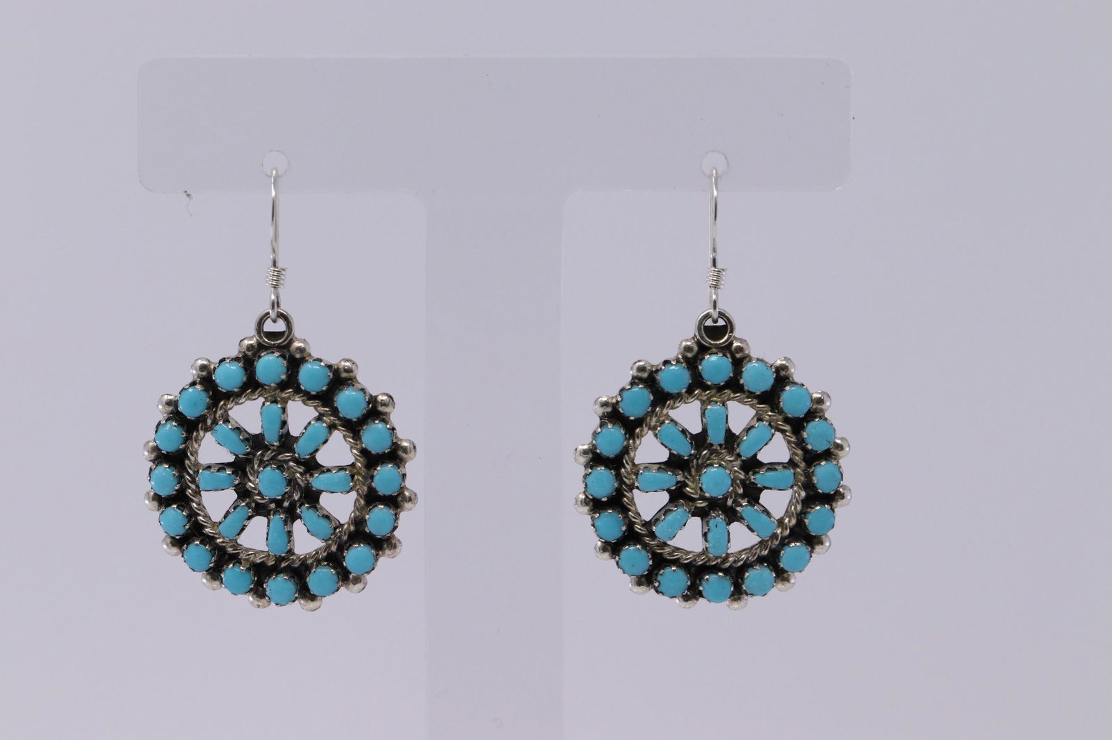 Native American Zuni Handmade Sterling Silver Turquoise (1 of 5)
