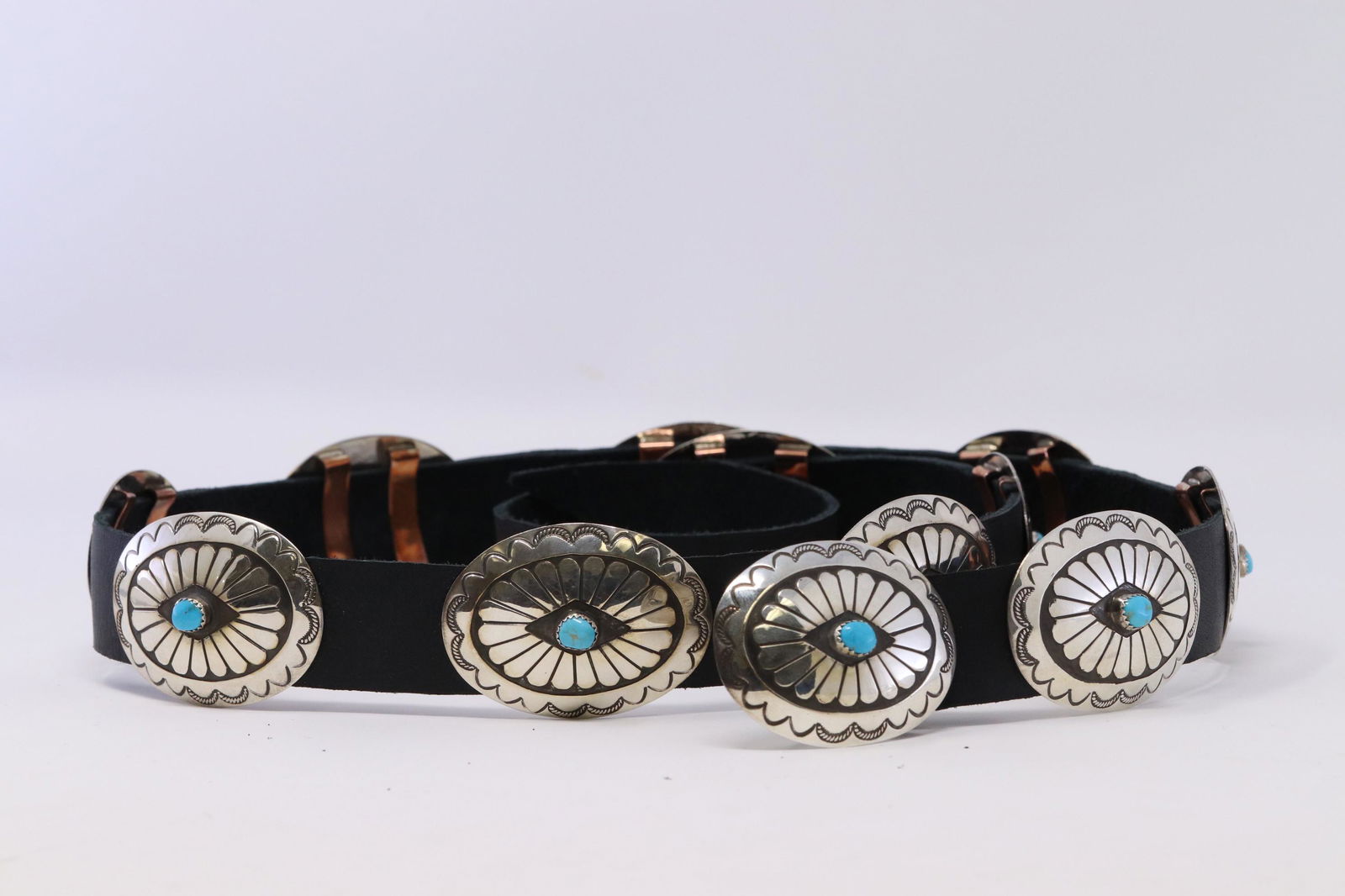 Native American, Navajo, Turquoise, Concho, 43.00" long (1 of 4)