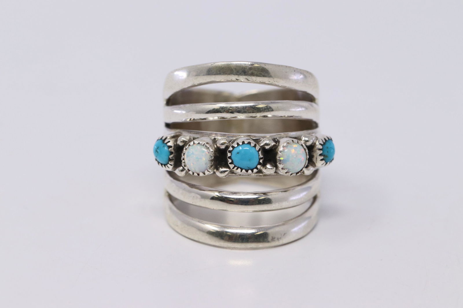 Native American Navajo Handmade Turquoise & Opal (1 of 4)