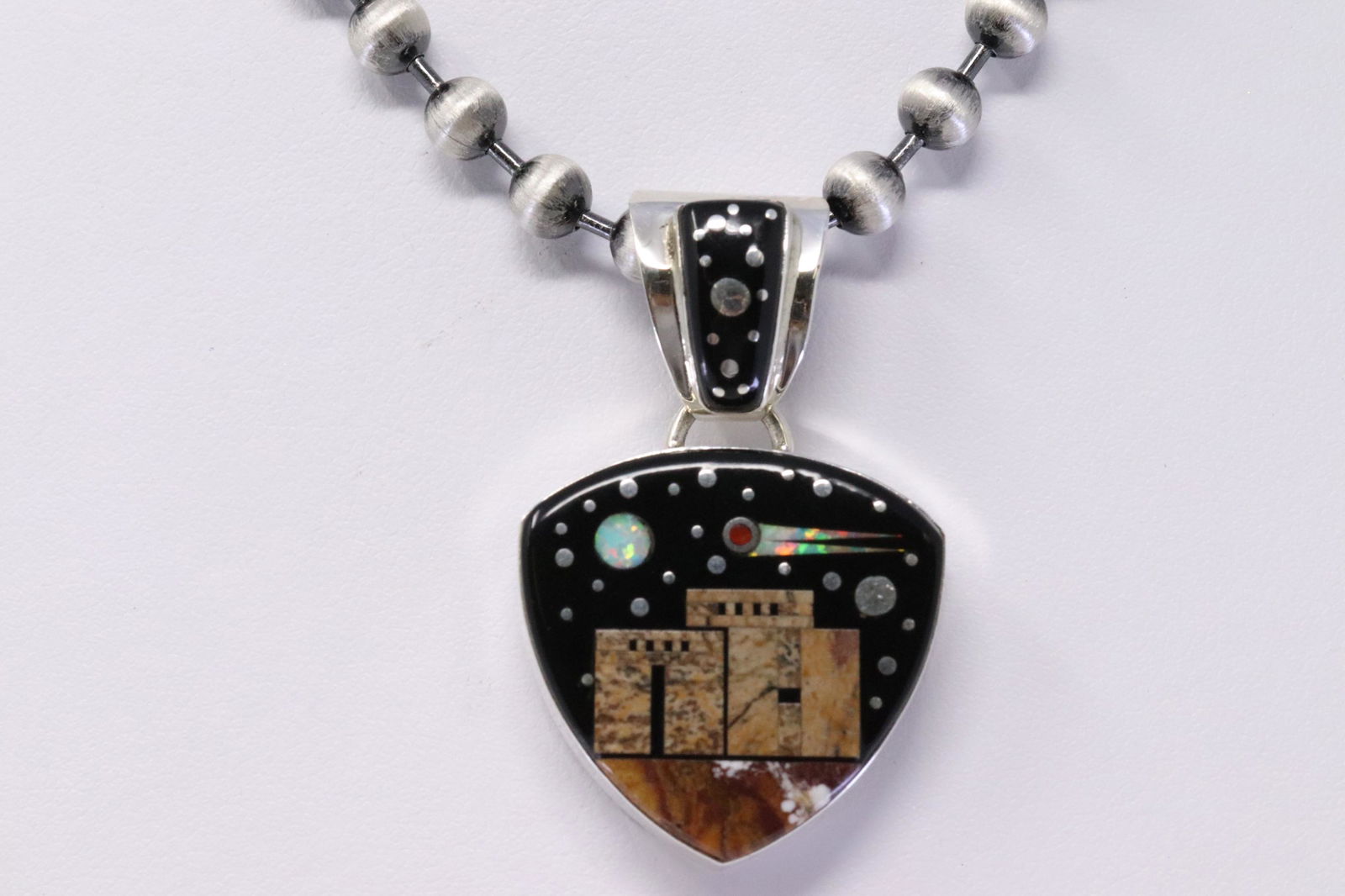 Native American Navajo Handmade Sterling Silver Scene (1 of 5)