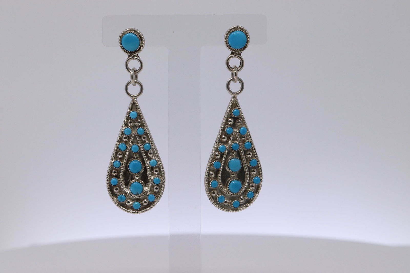 Native American Navajo Handmade Turquoise Earring's (1 of 4)