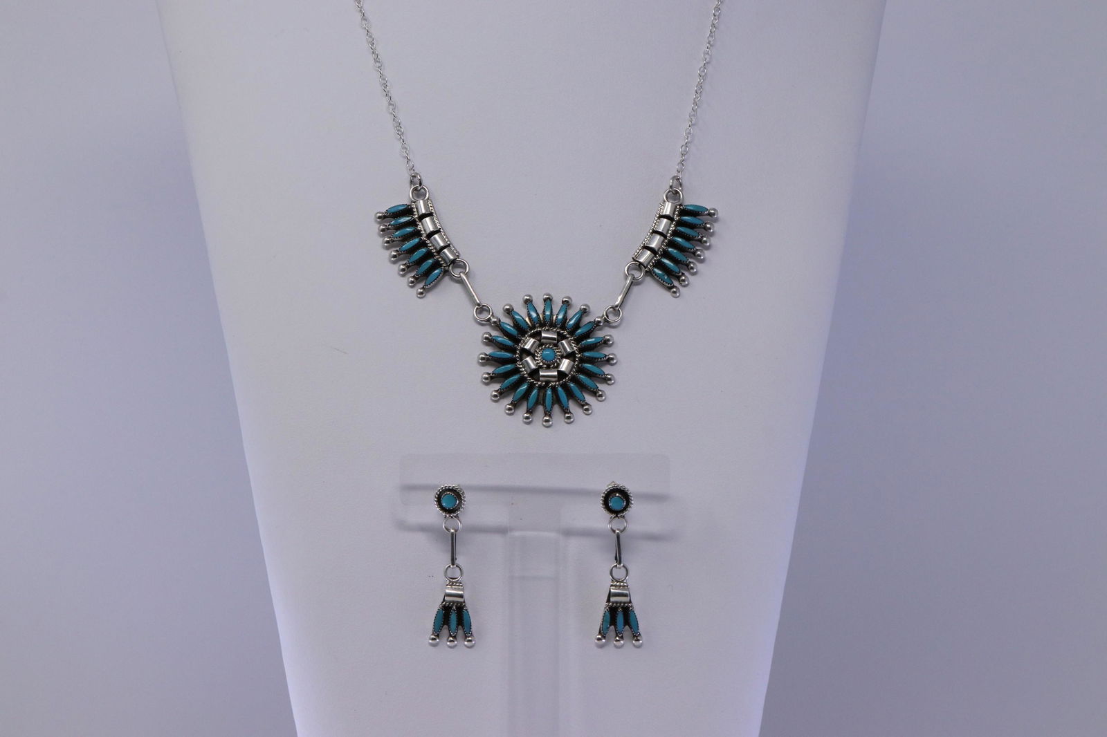 Native American Zuni Handmade Turquoise Necklace & (1 of 5)