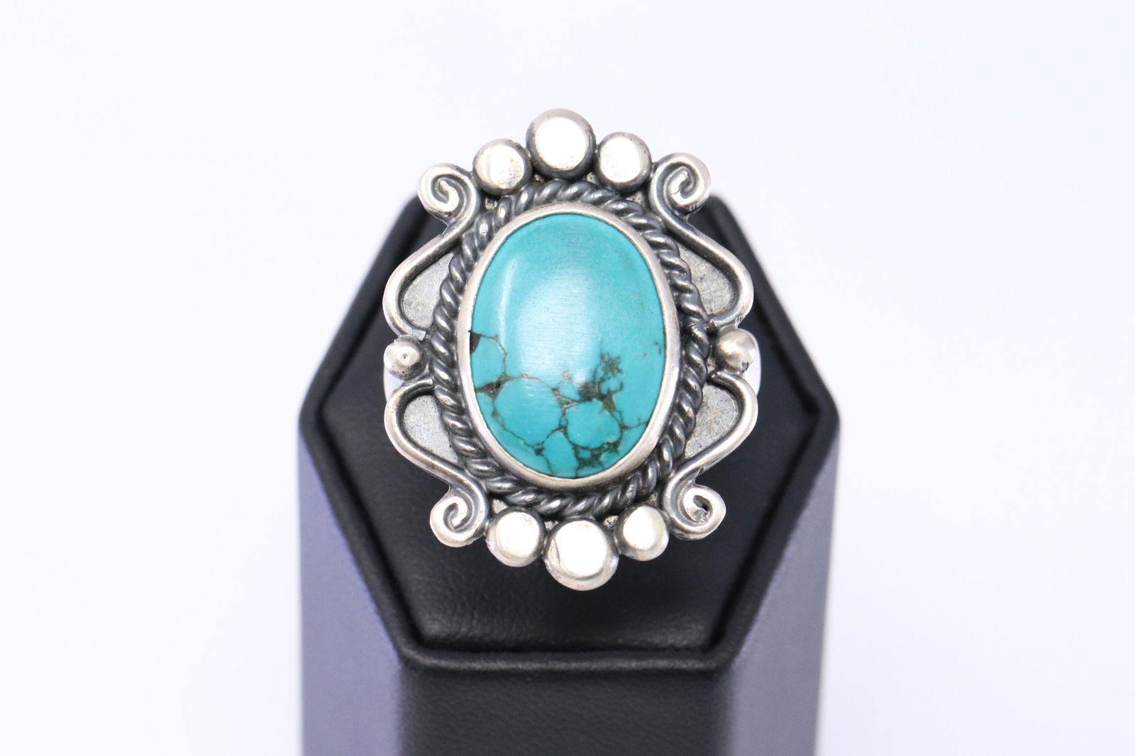 Native American Navajo Handmade Turquoise Ring By T.Jon (1 of 4)