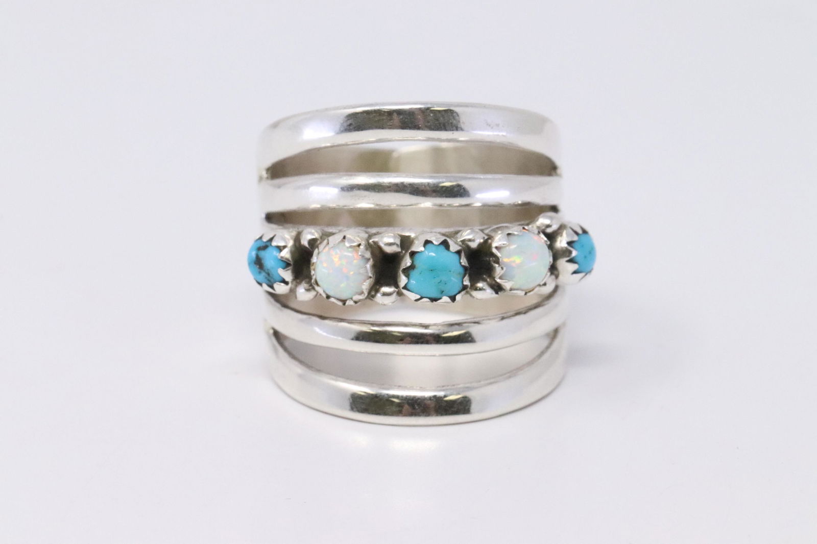 Native American Navajo Handmade Turquoise & Opal (1 of 5)