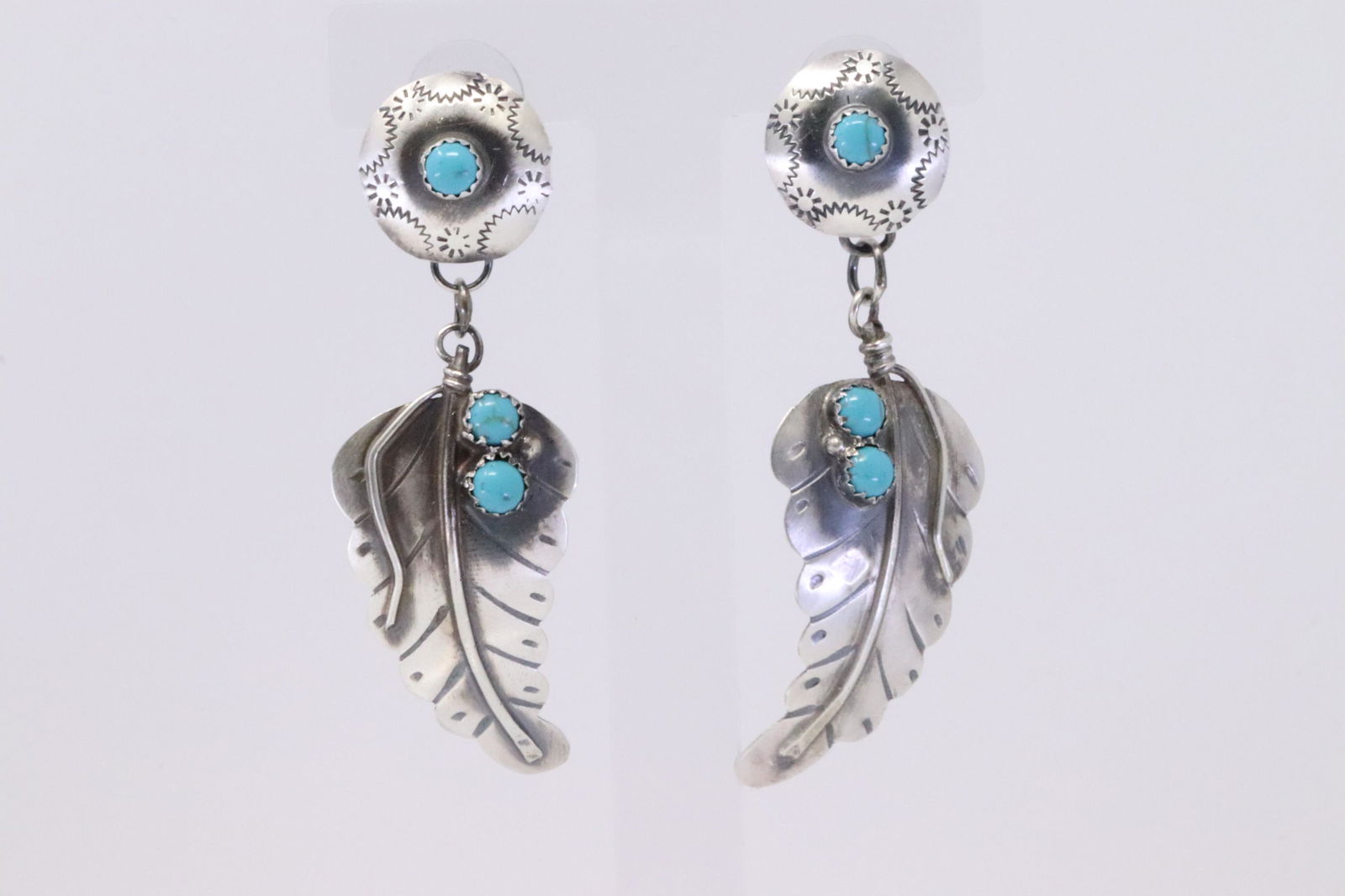 Native American Navajo Handmade Sterling Silver Feather (1 of 4)