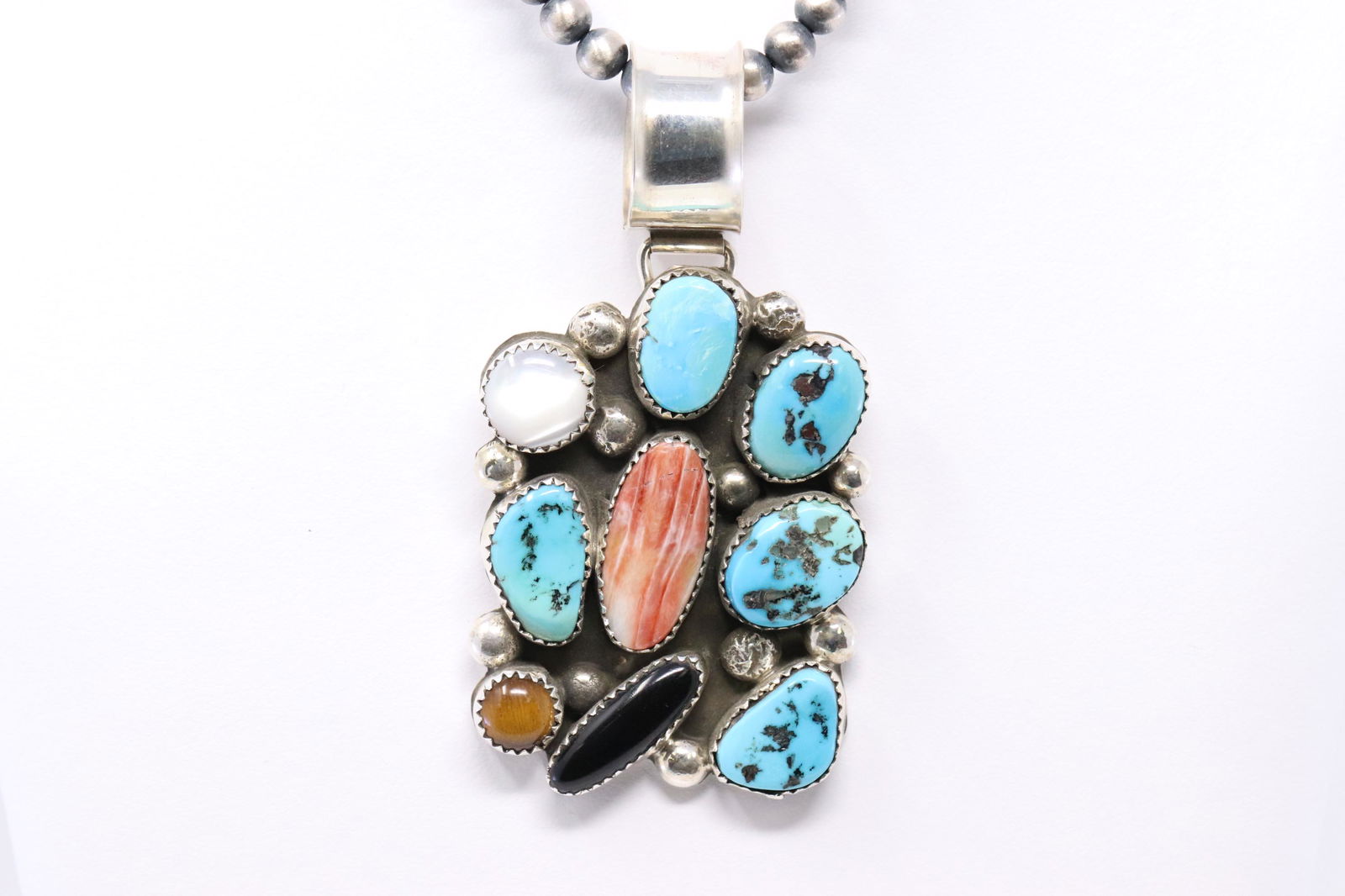 Native American Navajo Handmade Multi-Color Gemstone (1 of 5)