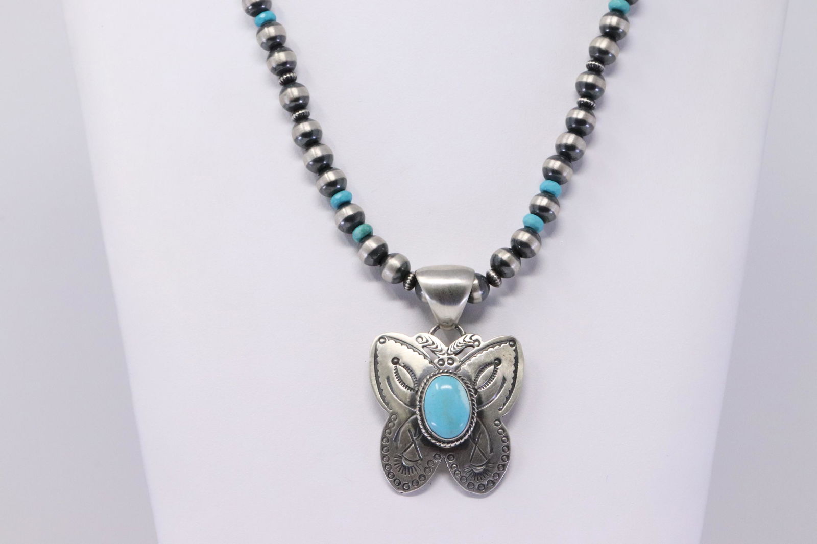 Native American Zuni Handmade Sterling Silver Turquoise (1 of 4)