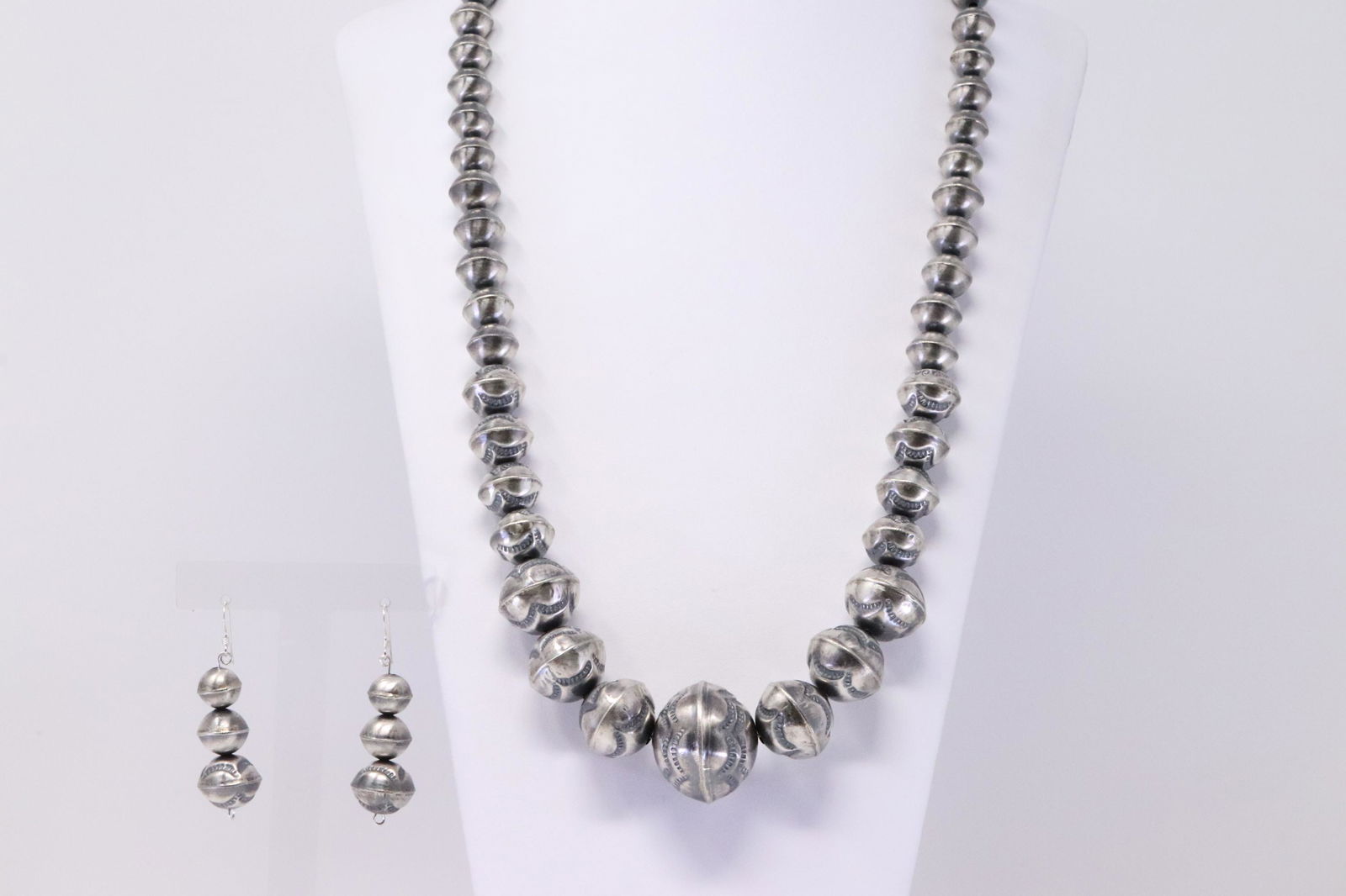 Native American Navajo Handmade Sterling Silver Pearls (1 of 5)